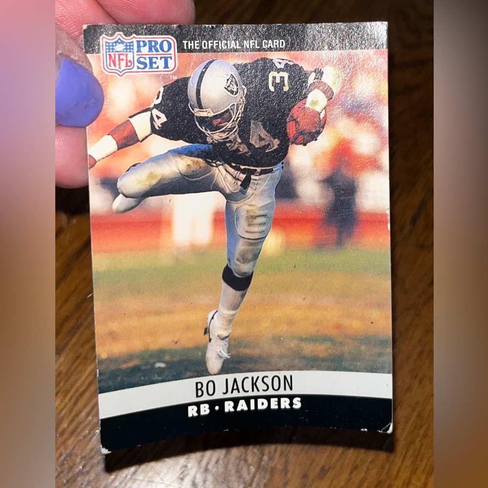 1990 Pro Set Bo Jackson Los Angeles LA Raiders Football Bo Knows NFL